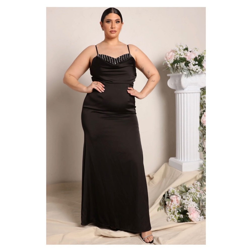 Time With You Satin Maxi Dress - Fashion Nova (2X)